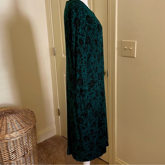 J. Jill Green and Black Dress Size 3X - Picture 3 of 7